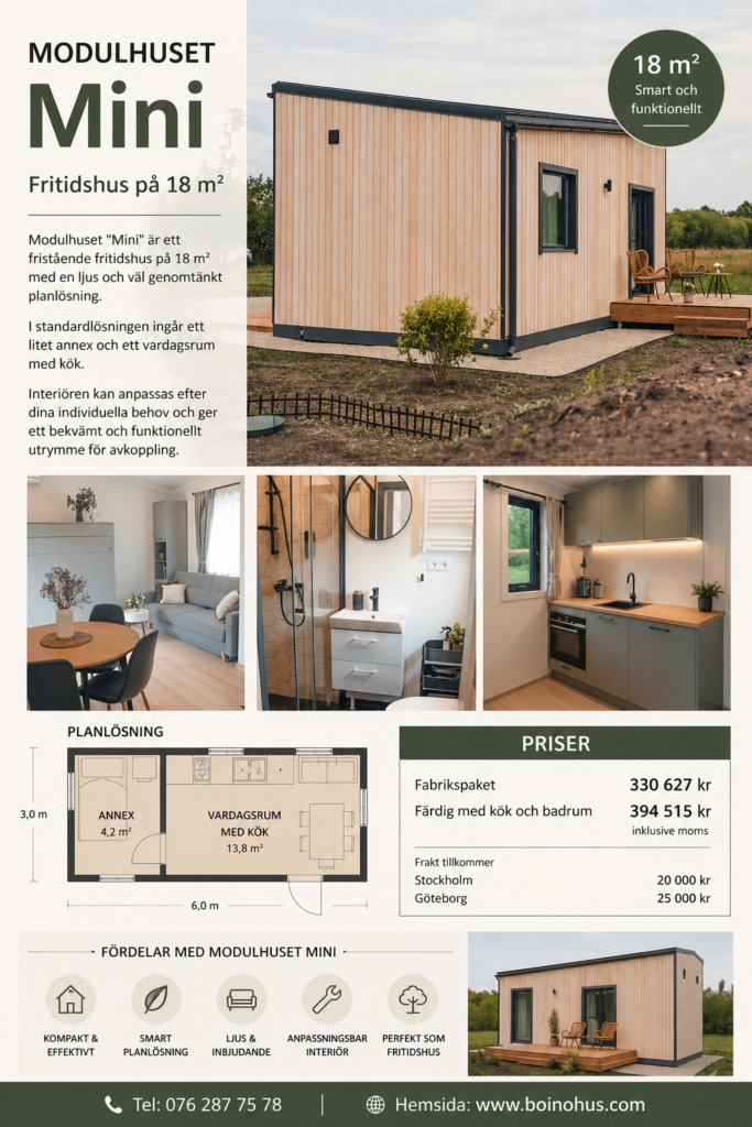 Flyers attefallshus mini 18m2