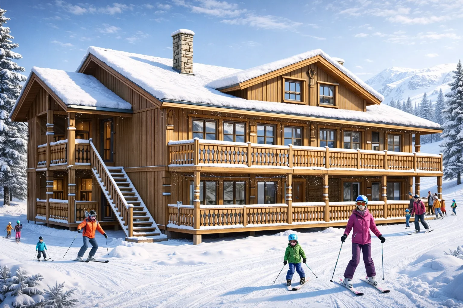 Reidar 331 rekkehus, vinter hytta